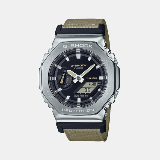 Male Grey Analog-Digital Cloth Watch G1372
