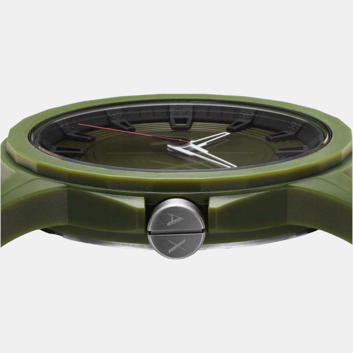 Armani Exchange Unisex Round Green watch