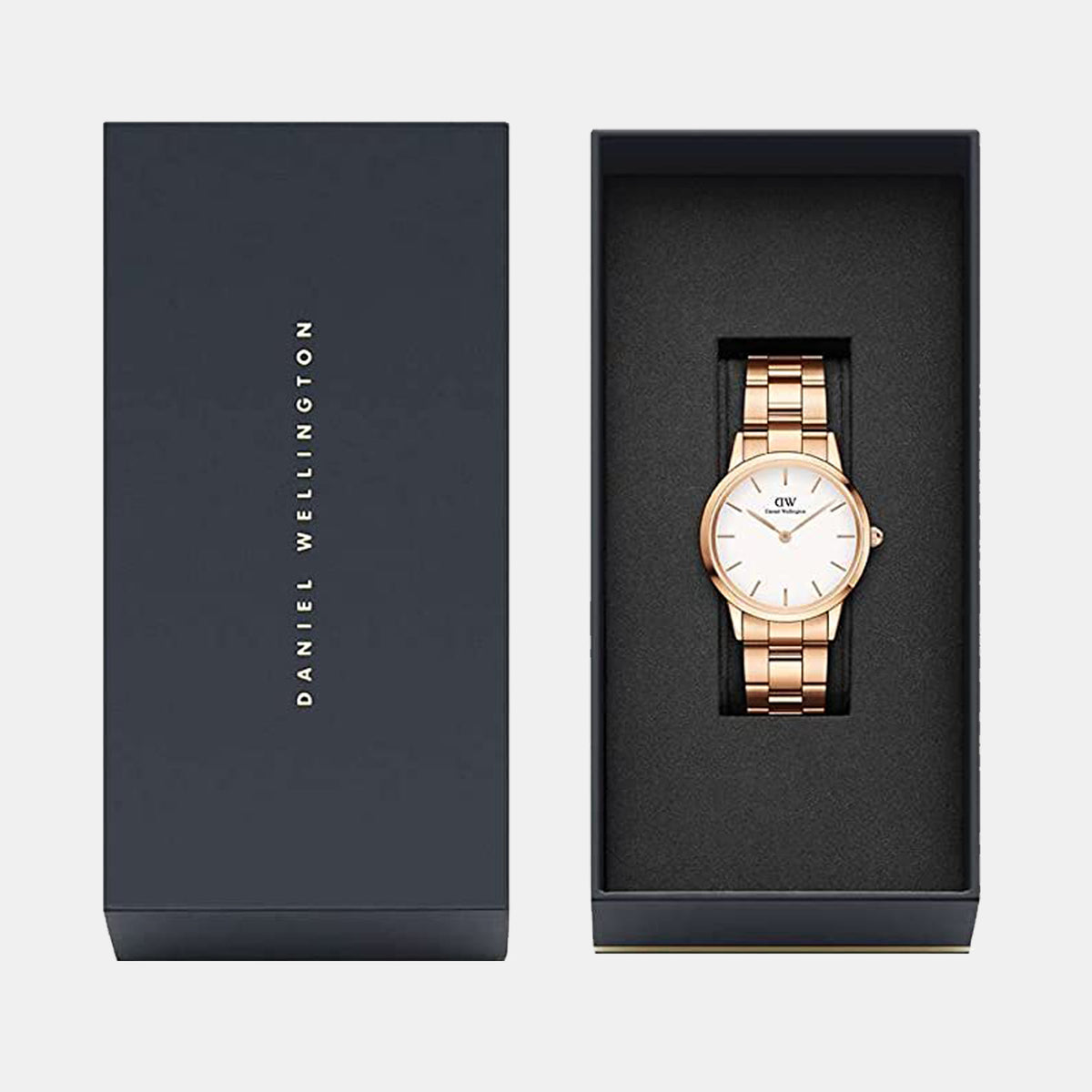 Iconic Women Quartz White Dial Analog Stainless Steel Watch DW00100213K