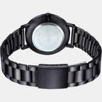 Enticer Men Quartz Black Dial Analog Stainless Steel Watch A1973