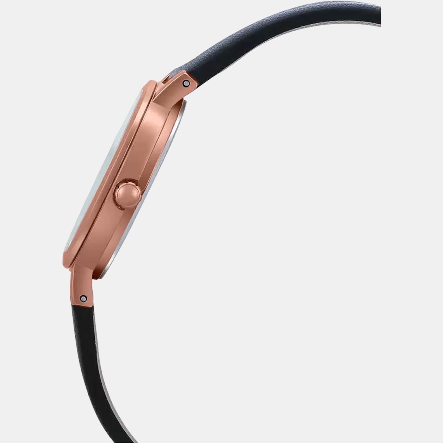 Sheen Women Quartz Black Dial Analog Leather Watch SX274