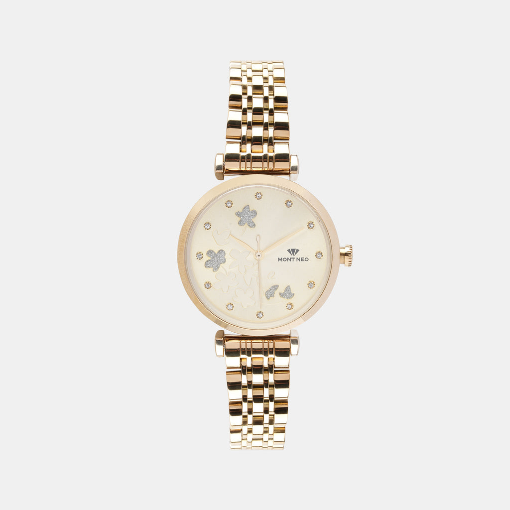 Mont Neo Round Gold Analog watch
