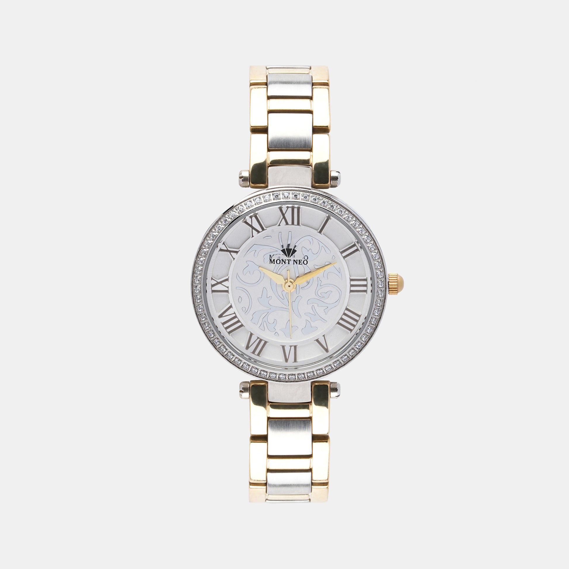 Elegant Silver Analog Female Stainless Steel Watch 7503T-M1203