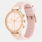 Energize Women Quartz Pink Dial Chronograph Silicone Watch 25200243