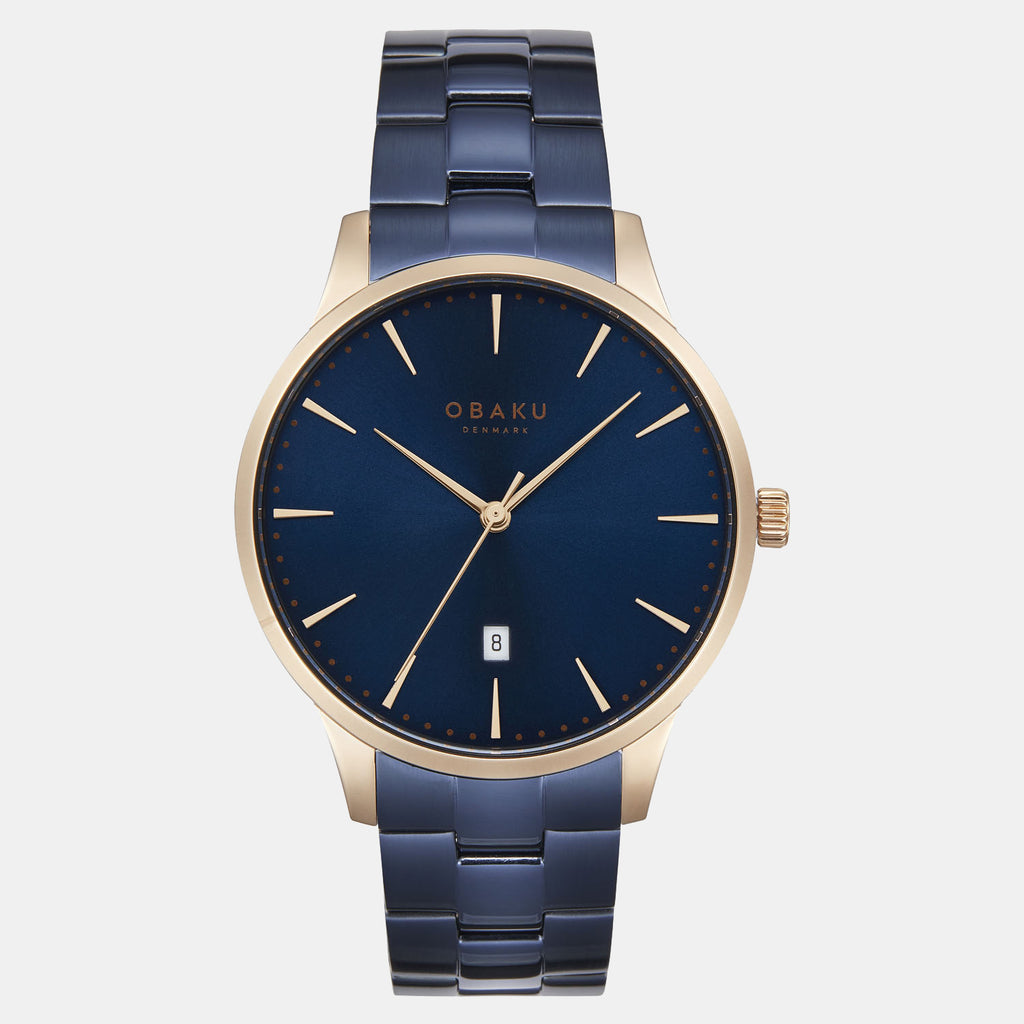 Obaku Round Blue Analog watch
