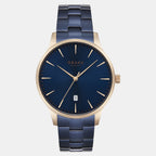 Obaku Round Blue Analog watch