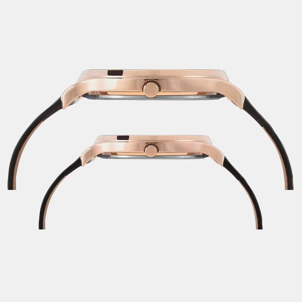 Timex Couple Round Black watch