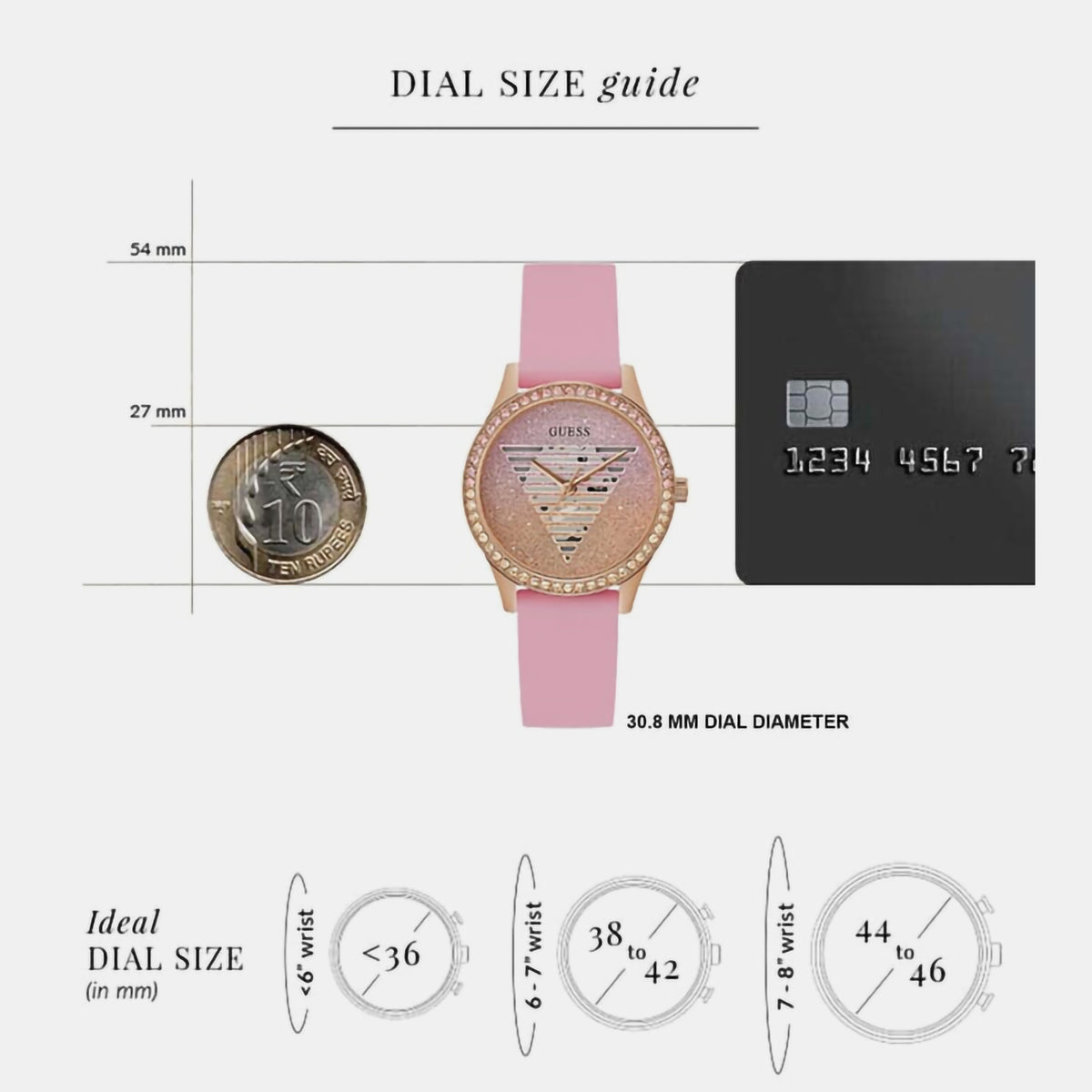 Guess 38 mm Pink Quartz watch