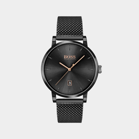 Confidence Male Black Analog Mesh Watch 1513810