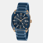 Airborne Men Quartz Blue Dial Analog Stainless Steel Watch Z16008G7MF