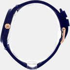 Women Quartz Blue Dial Analog Silicone Watch AX5266