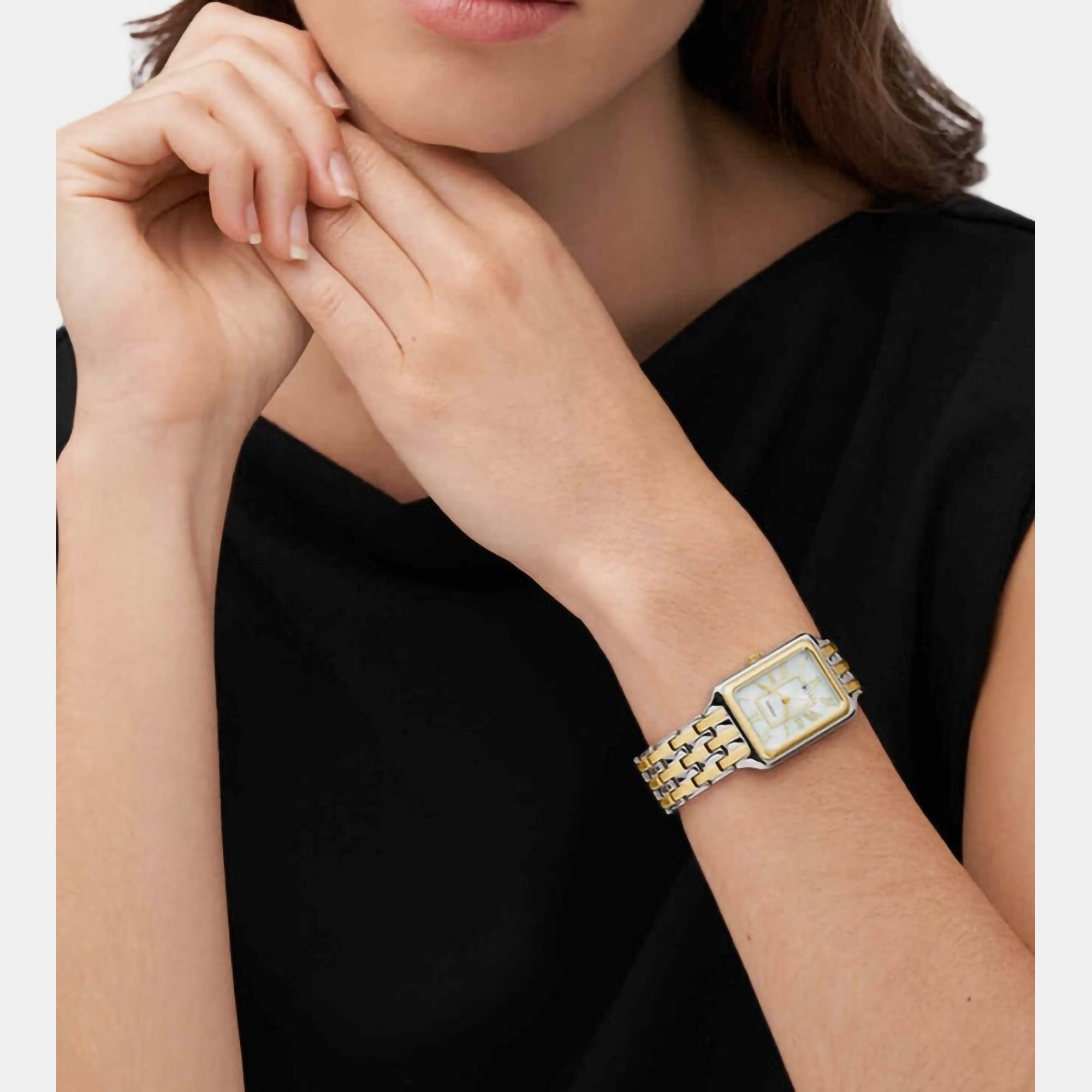 Fossil Women Rectangular Mother Of Pearl watch