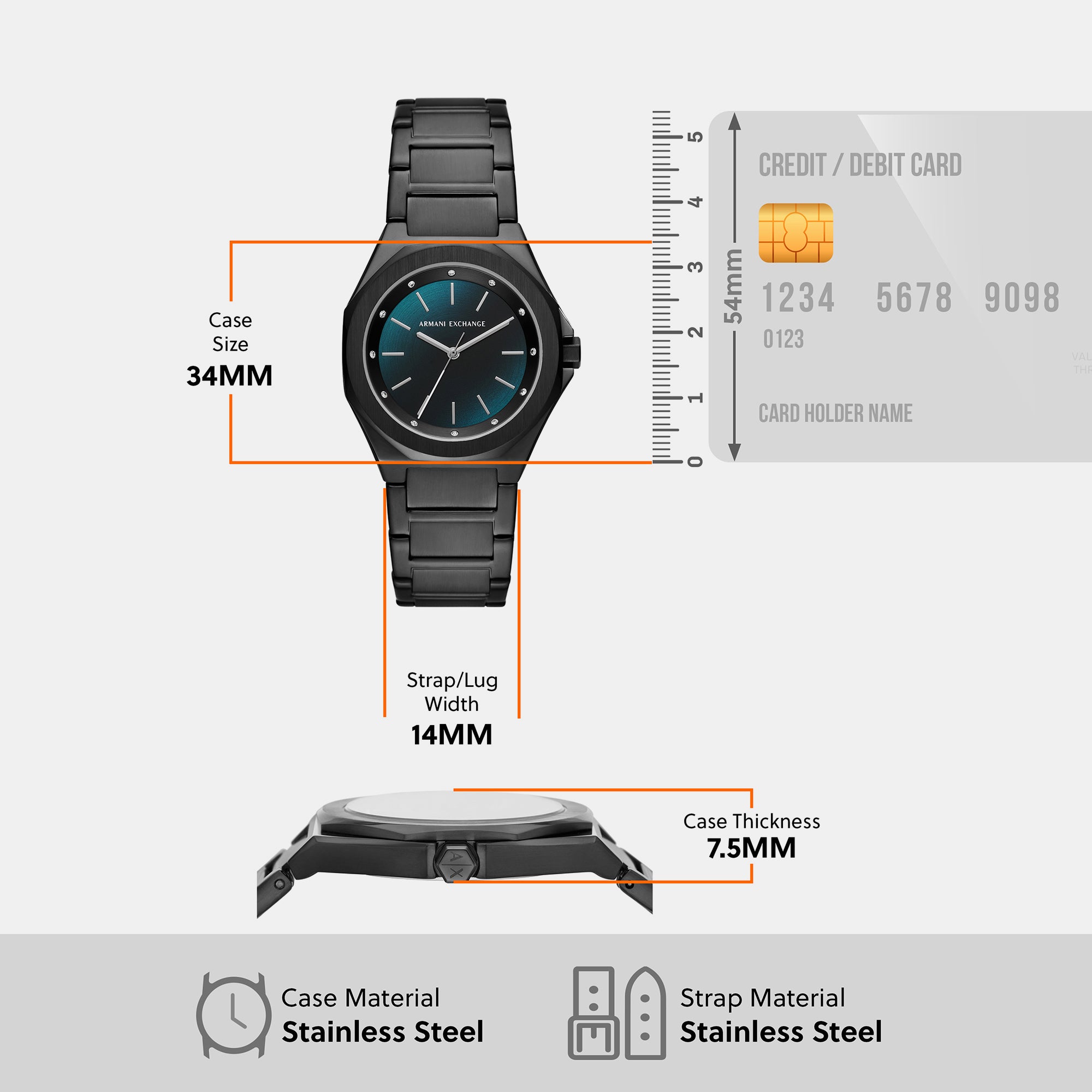 Armani Exchange 30 mm Black Quartz watch