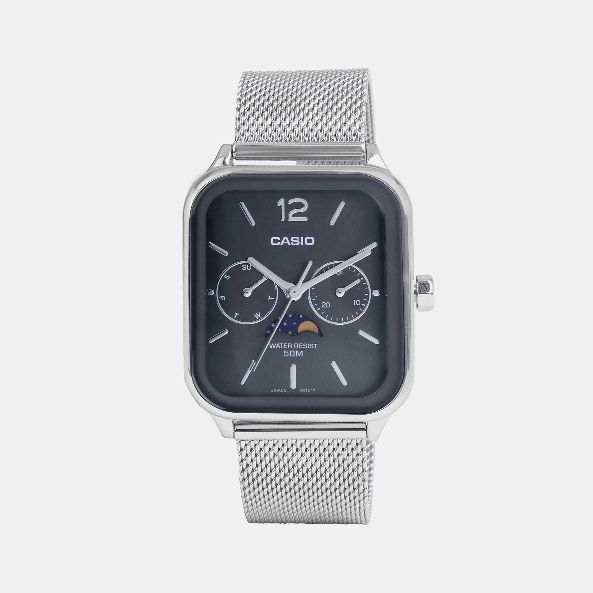 Casio Rectangular Black Chronograph watch