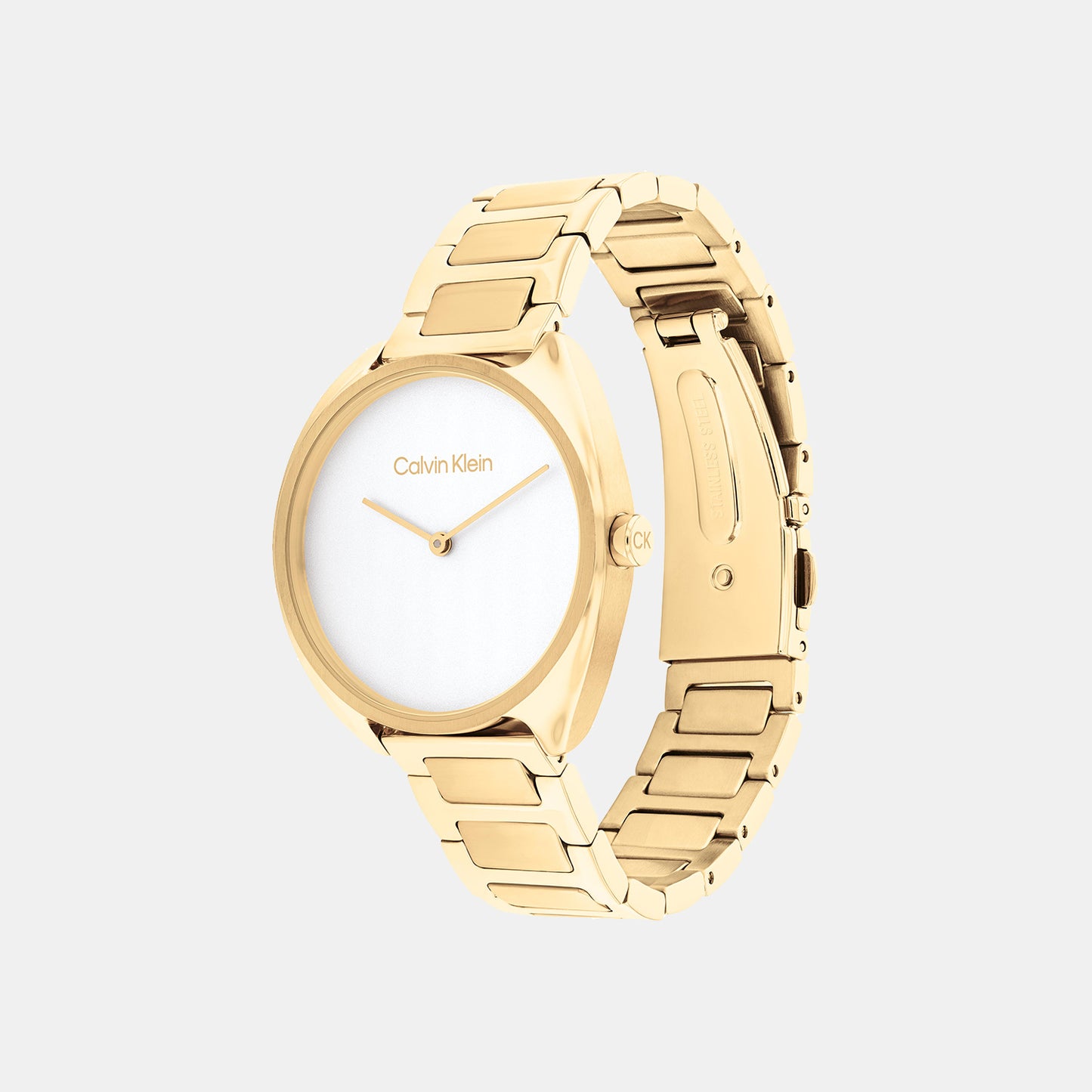 Women White Analog Stainless Steel Watch 25200276