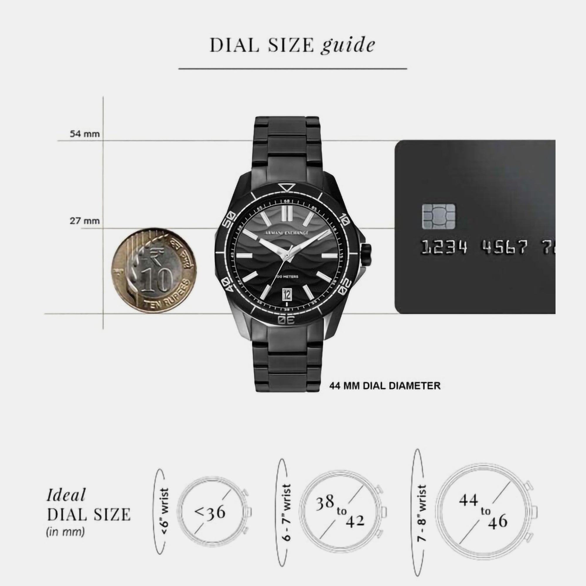 Male Gray Analog Stainless Steel Watch AX1952 – Just In Time