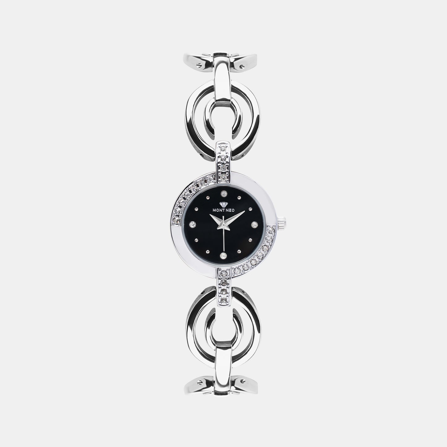Chic Black Analog Female Stainless Steel Watch 6303T-M1104