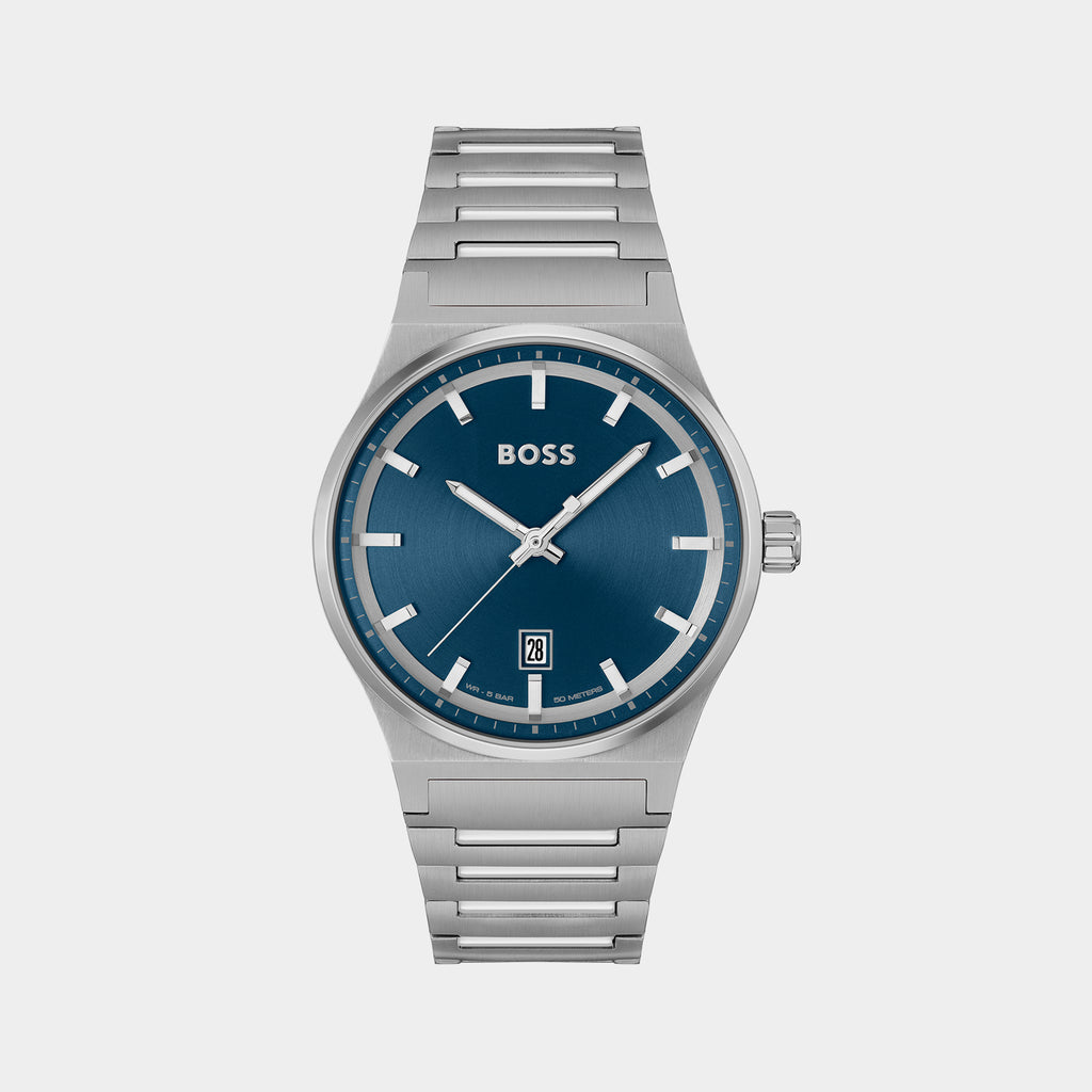 Boss Round Blue Analog watch