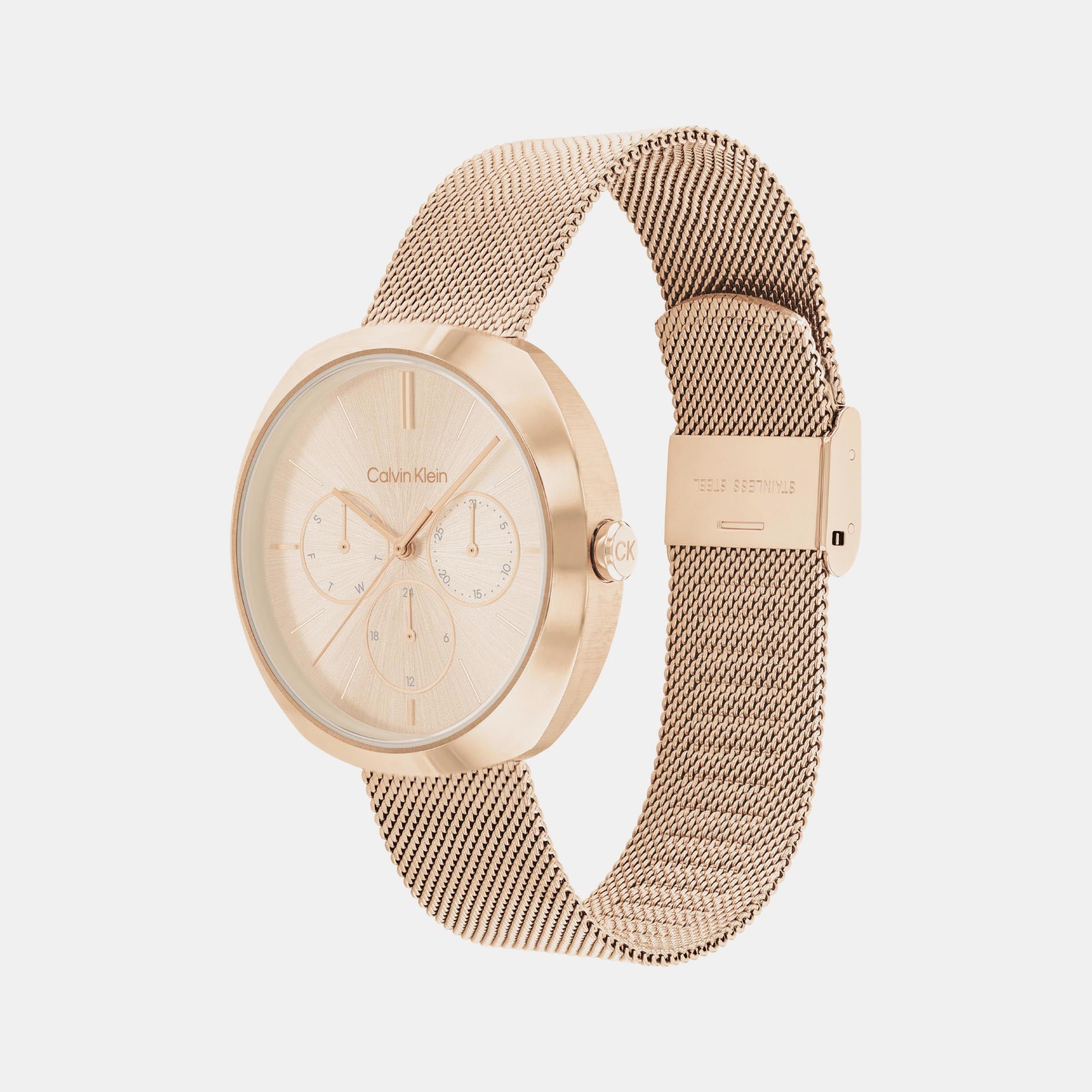 Calvin Klein Women Round Gold watch