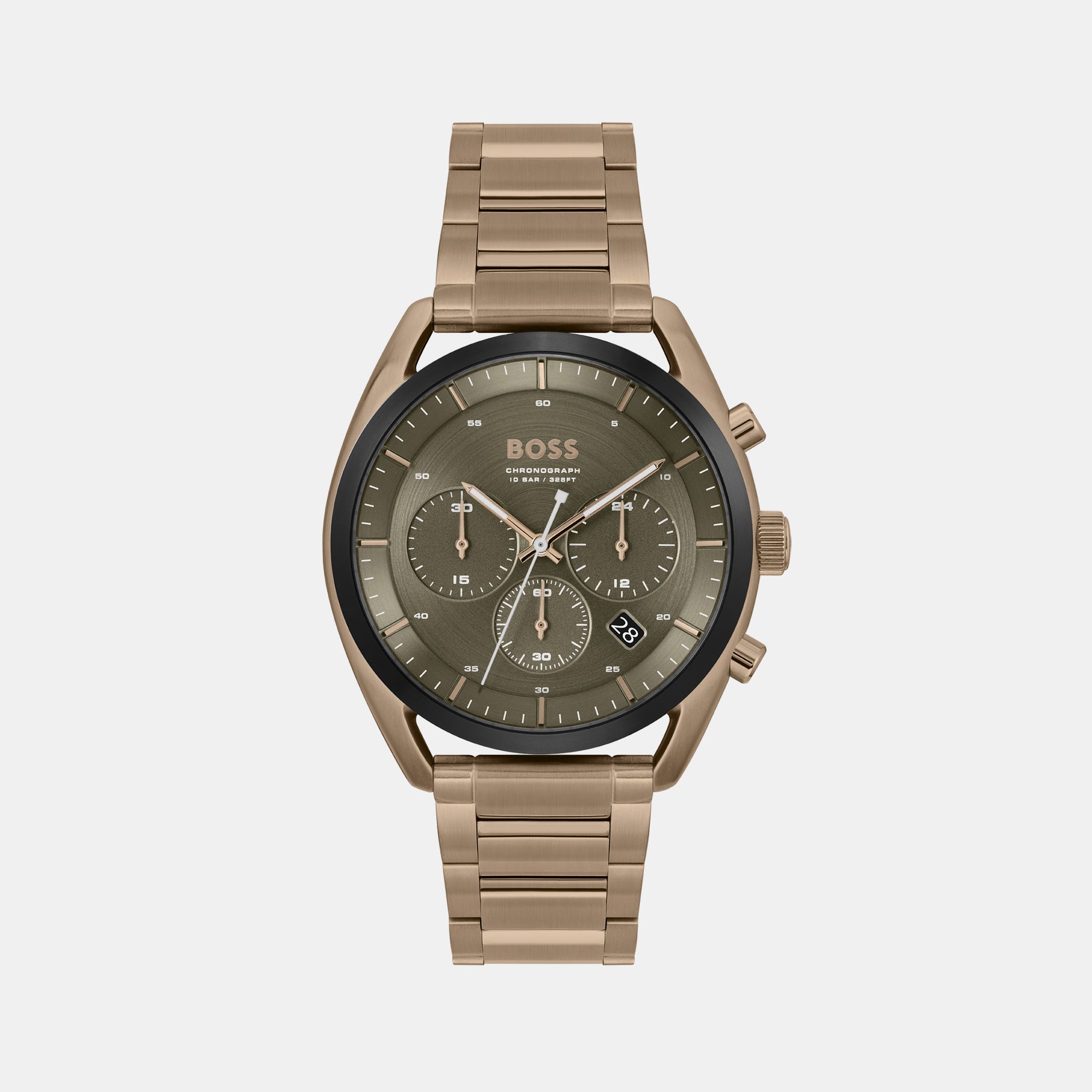 Boss Round Green Chronograph watch