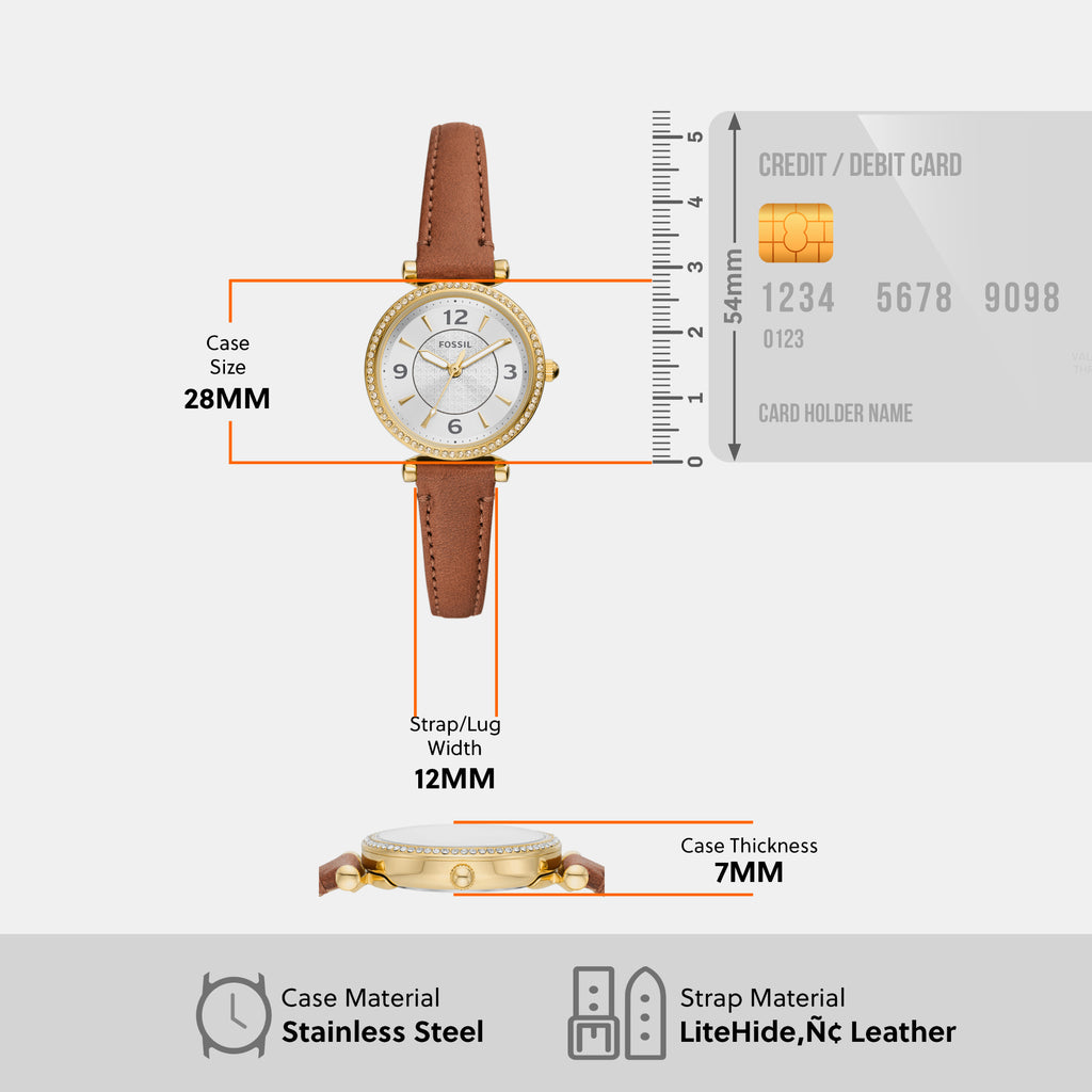 Fossil 28 mm Brown Quartz watch