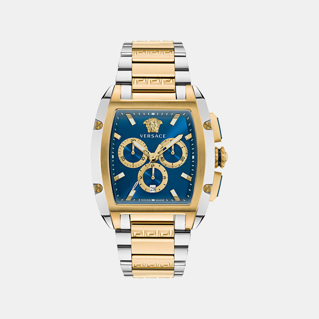 Versace Tonneau Blue Chronograph watch