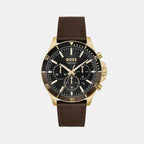 Boss Round Black Chronograph watch