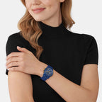 Michael Kors Women Round Blue watch