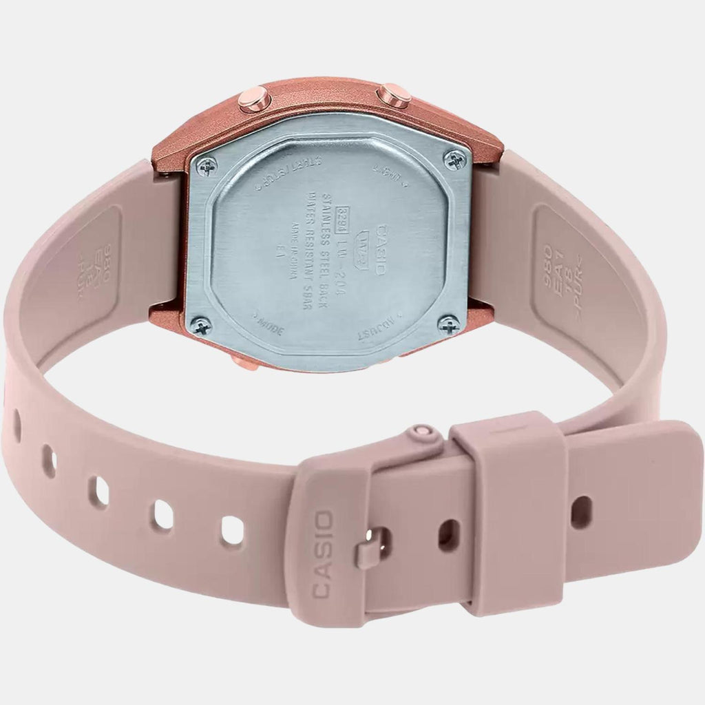 Vintage Women Quartz Rose Gold Dial Digital Resin Watch D213