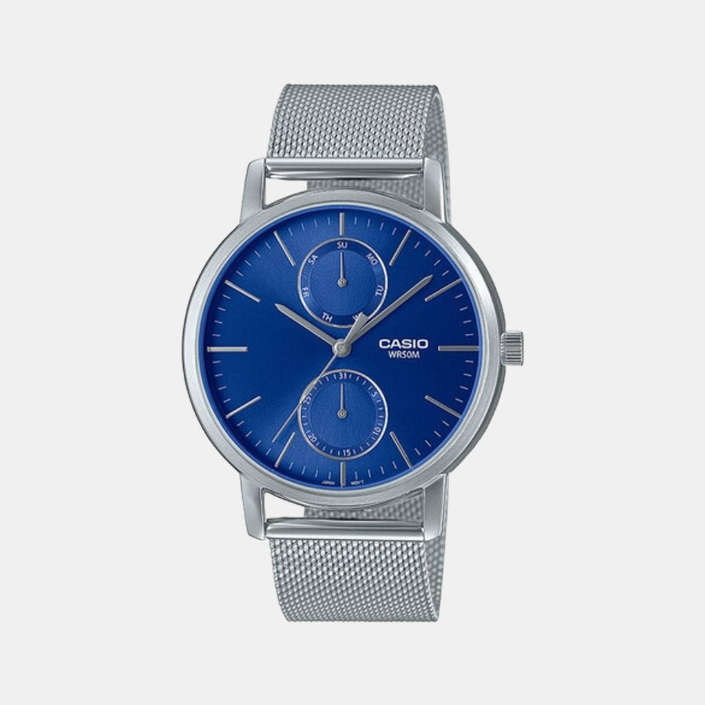 Casio Round Blue Chronograph watch