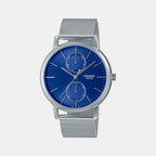 Casio Round Blue Chronograph watch