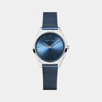 Bering Round Blue Analog watch