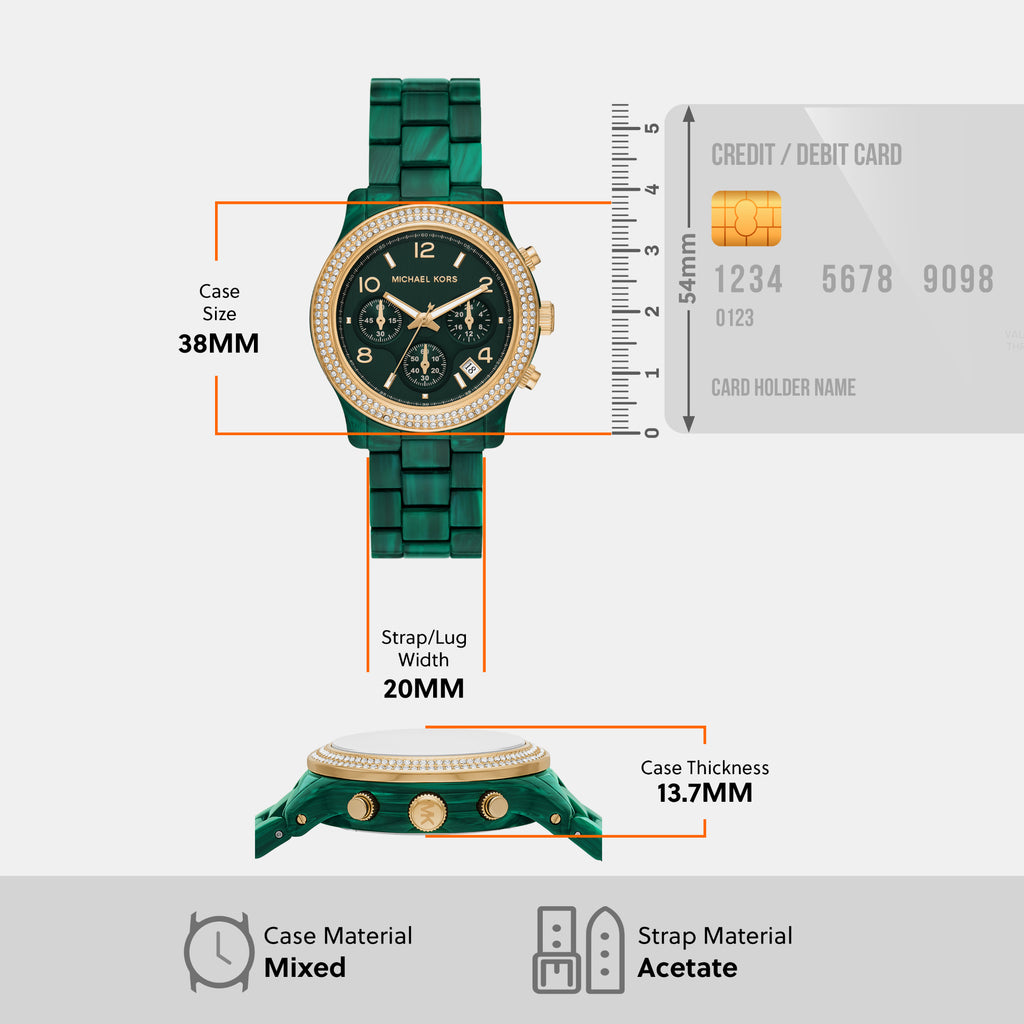 Michael Kors 38 mm Green Quartz watch