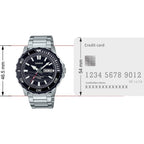 Enticer Men Quartz Black Dial Analog Stainless Steel Watch A2116