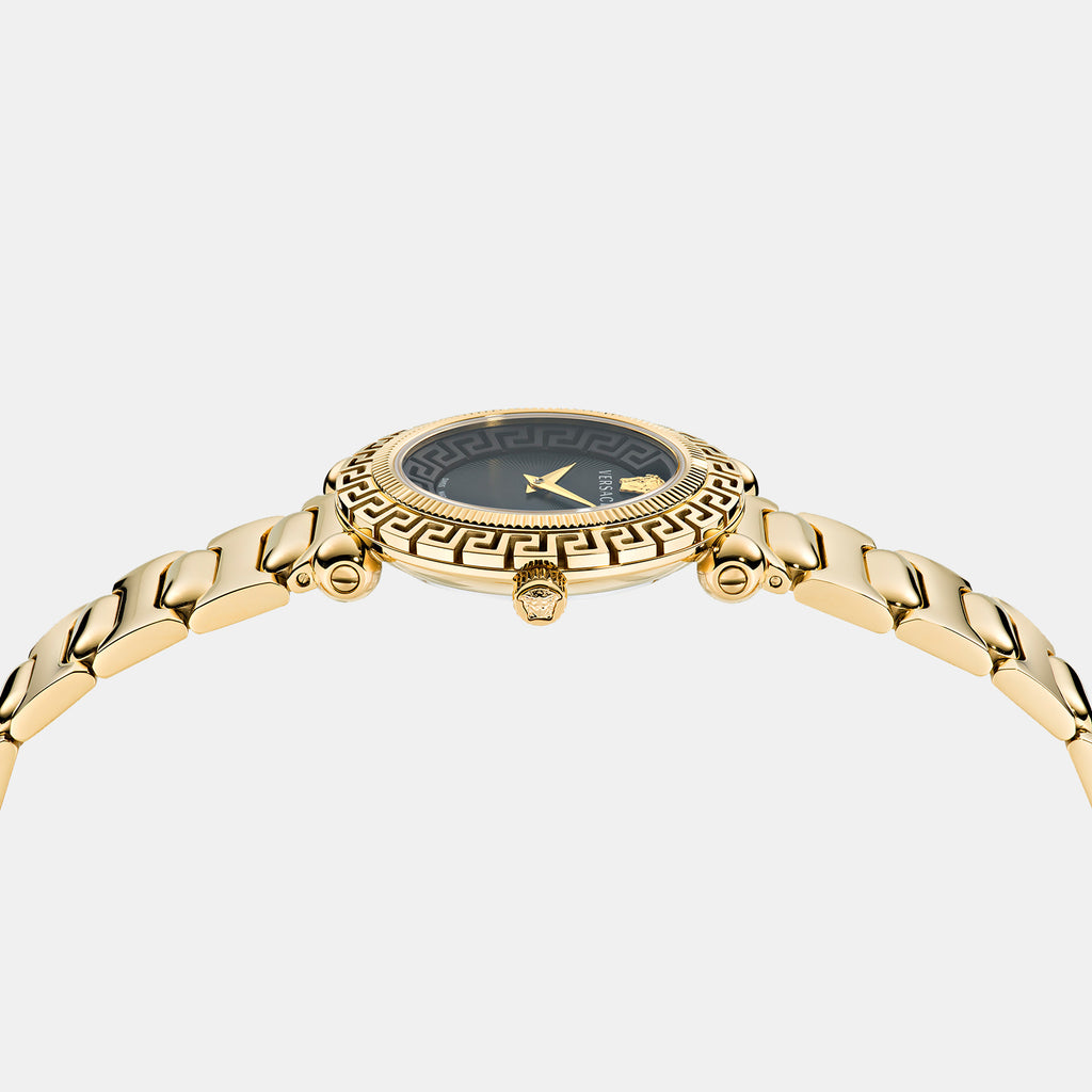 Versace Women Round Black watch