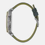 Men Quartz Green Dial Chronograph Leather Watch Y83011G9MF