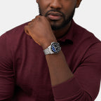 Fossil Men Round Two Tone watch