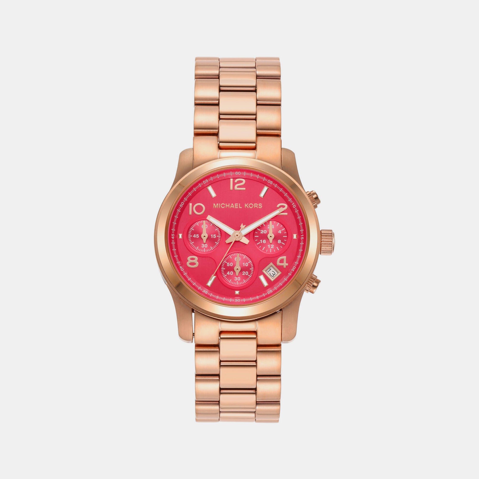 Female Pink Chronograph Stainless Steel Watch MK7352 – Just In Time