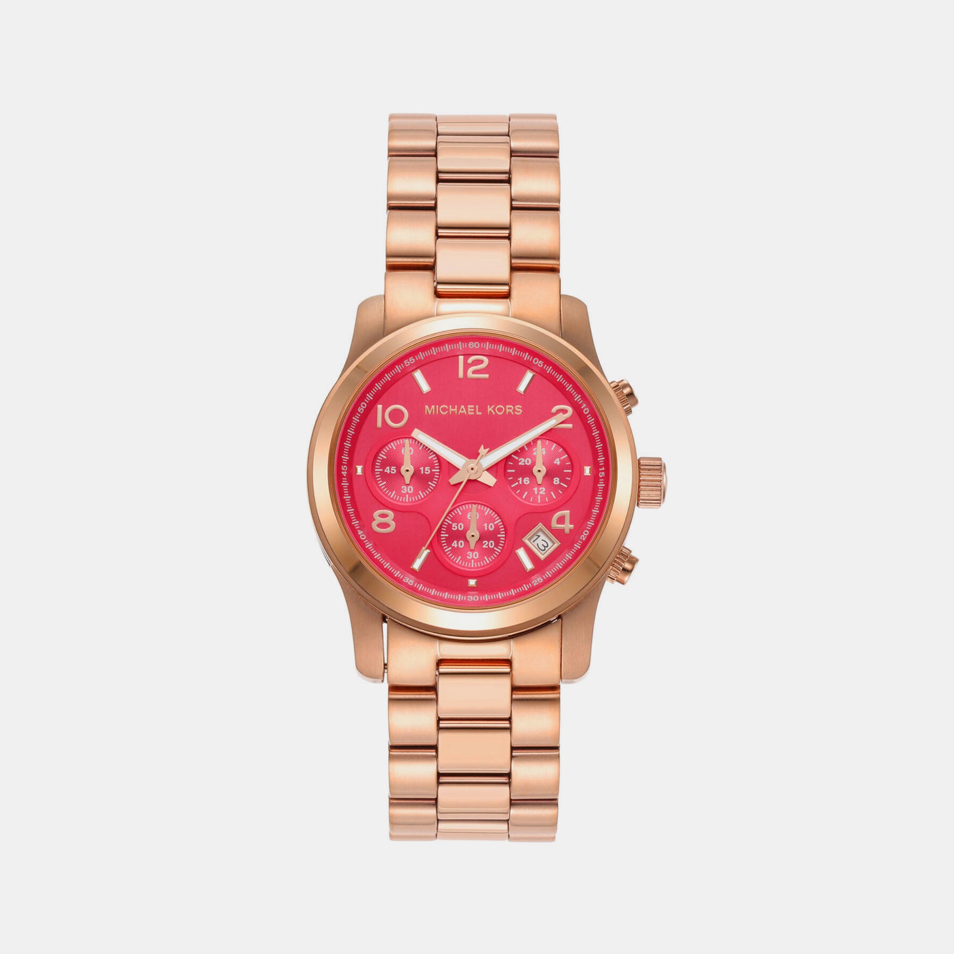 Female Pink Chronograph Stainless Steel Watch MK7352