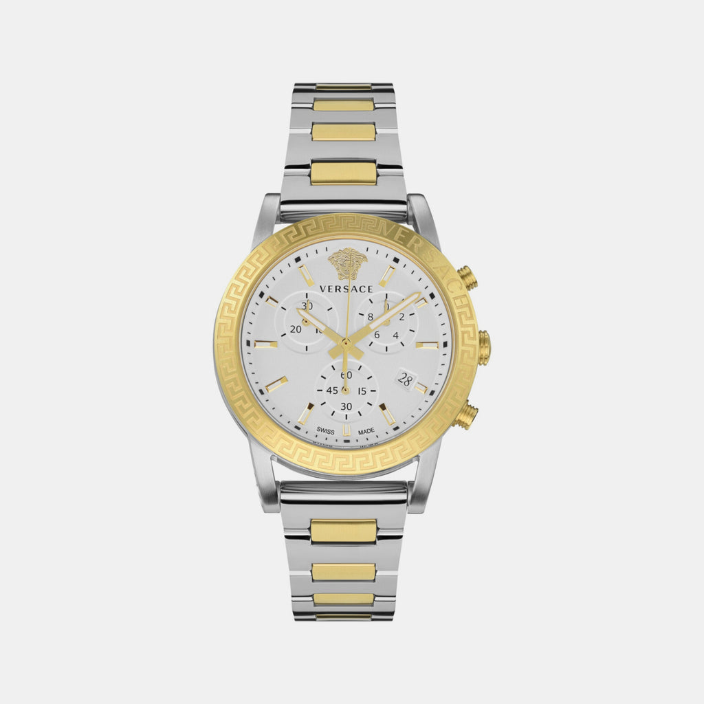 Versace Round Silver Chronograph watch