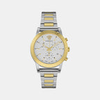 Versace Round Silver Chronograph watch