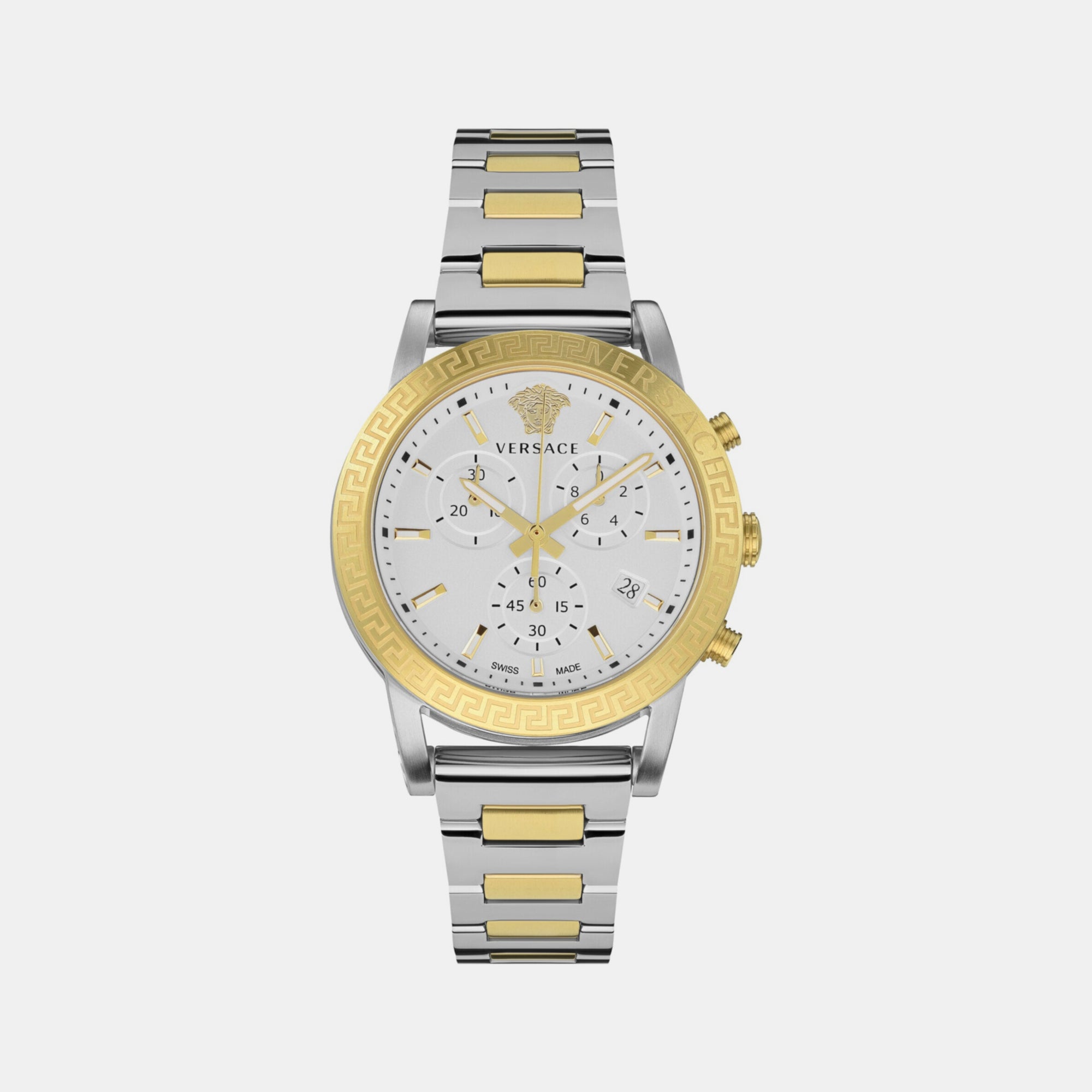 Versace Round Silver Chronograph watch