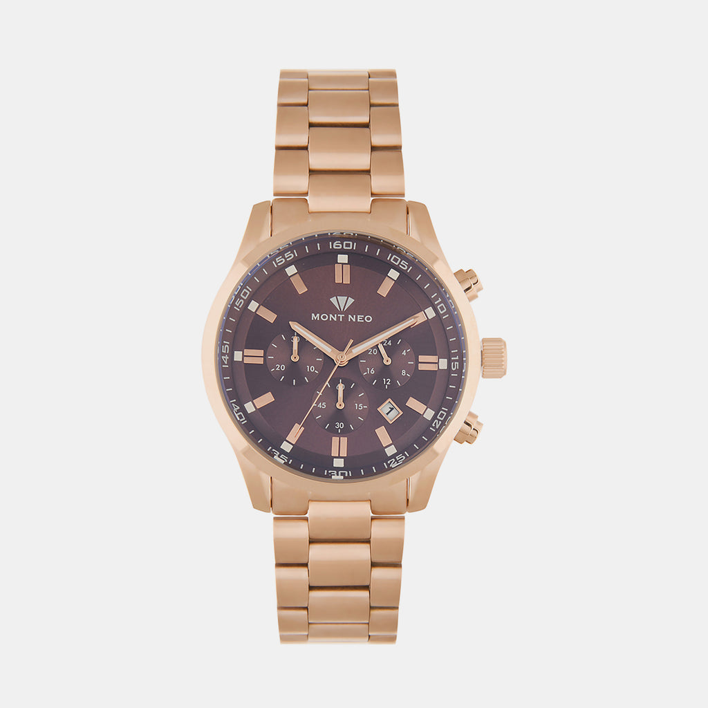 Mont Neo Round Brown Chronograph watch