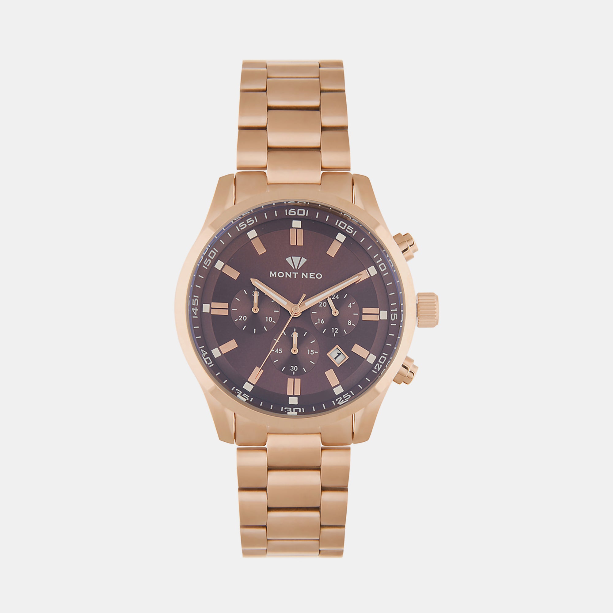 Mont Neo Round Brown Chronograph watch