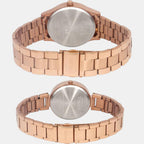 Fashion Couple Quartz Silver Dial Analog Stainless Steel Watch TW00PR294