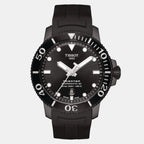 Seastar 1000 Men Automatic Black Dial Analog Silicone Watch T1204073705100