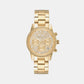 Female Gold Chronograph Stainless Steel Watch MK7310