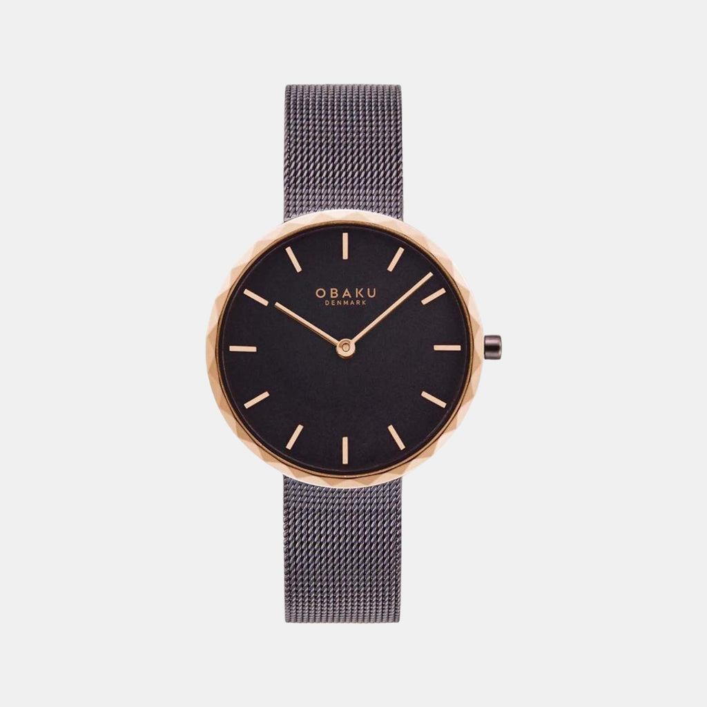 Obaku Round Black Analog watch