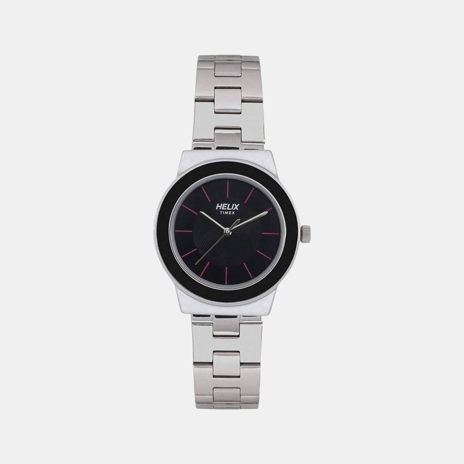 Helix Round Black Analog watch