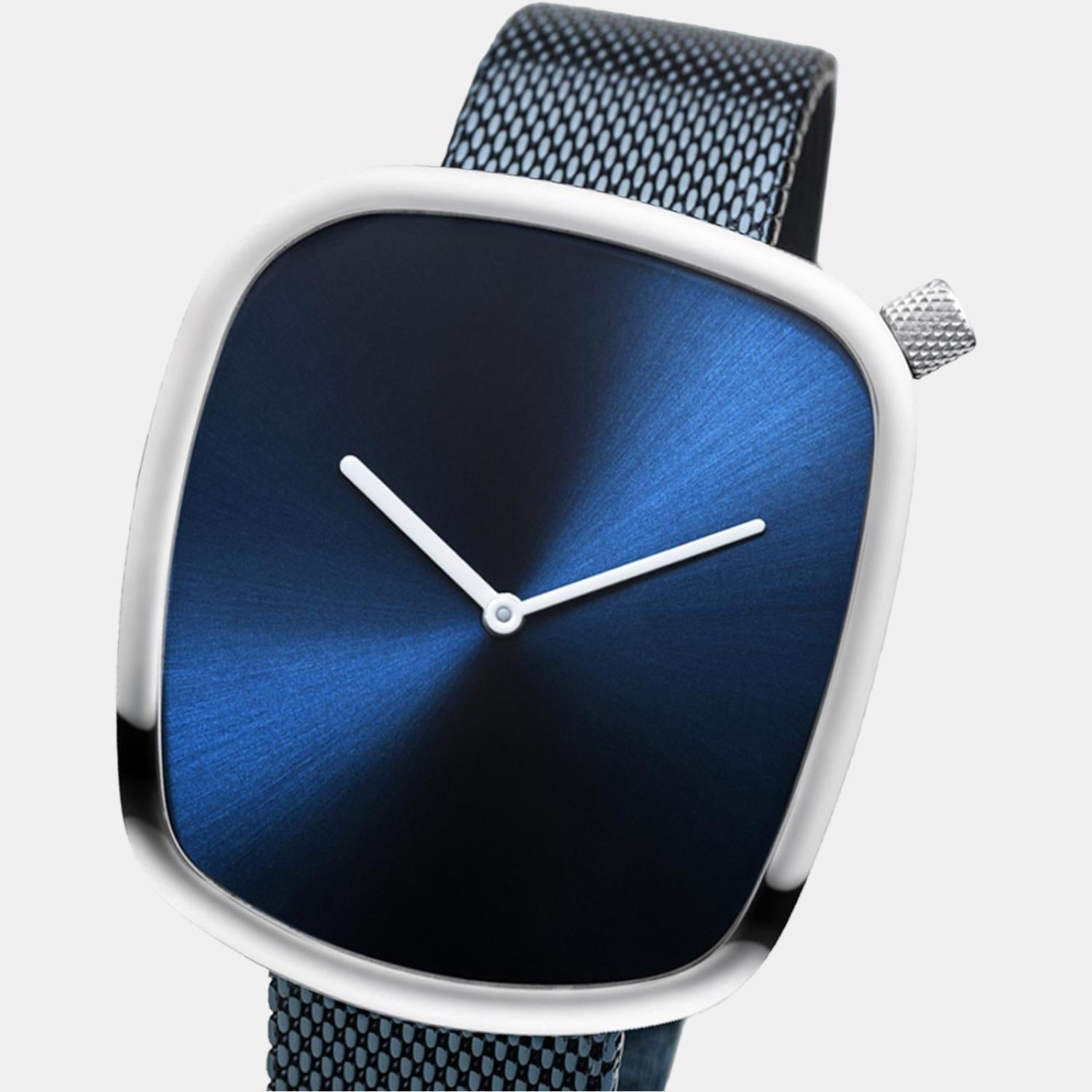 Bering Men Rectangular Blue watch